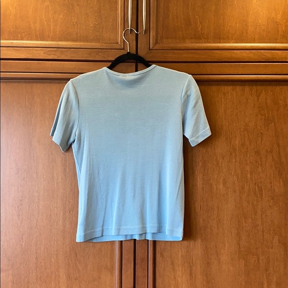 Vintage Pearl-Beaded V-Neck T-Shirt - Picture 6 of 6